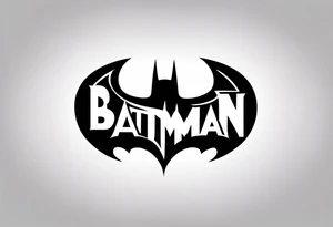 batman logo tattoo idea