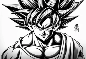 Son goku With wings tattoo idea