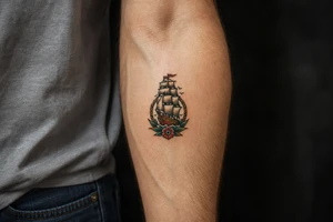 pirate ship tattoo idea