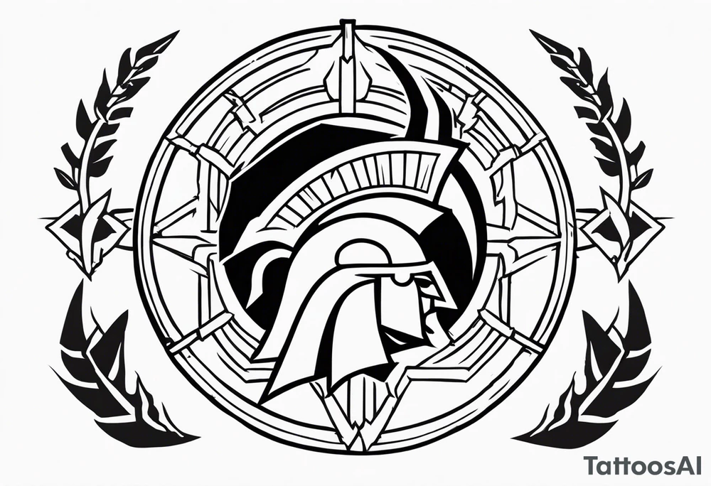 Ancient spartan symbol tattoo tattoo idea