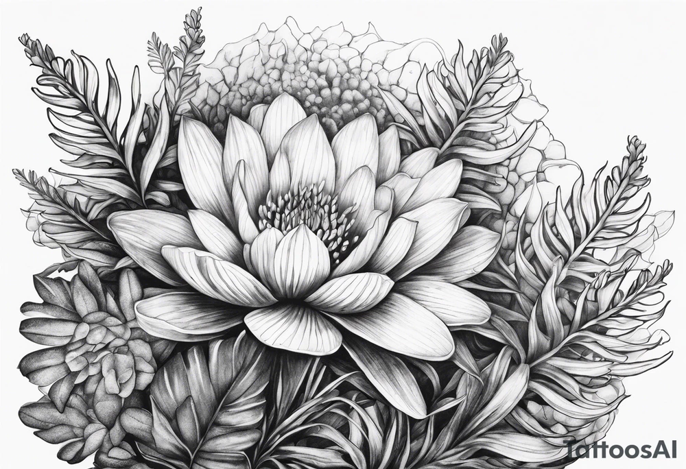 Ocean plant life tattoo idea