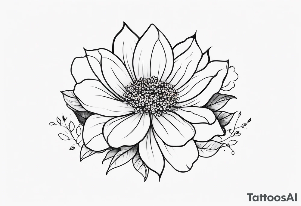 small minimalist flower tattoo arm tattoo idea