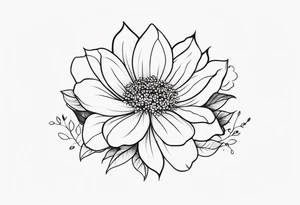 small minimalist flower tattoo arm tattoo idea