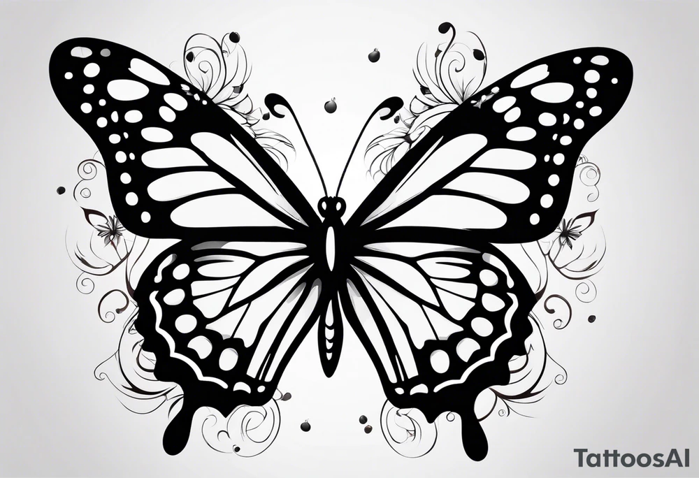 cute butterfly tattoo idea