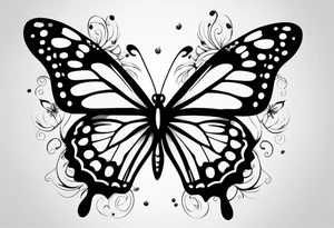 cute butterfly tattoo idea