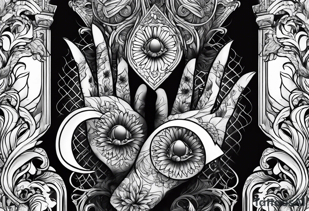 Scary hand tattoo idea