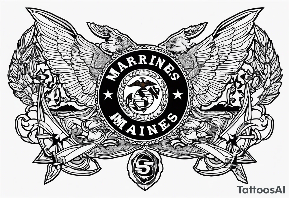 US MARINES tattoo idea