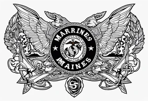 US MARINES tattoo idea