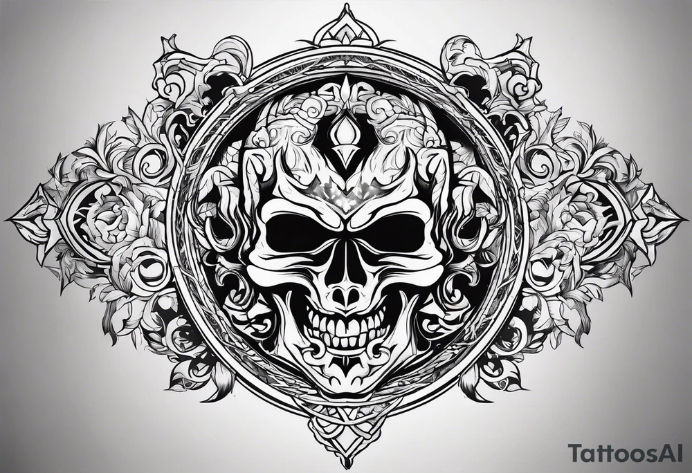 symbol of satan vector tattoo idea