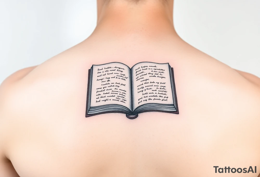 An open book tattoo idea