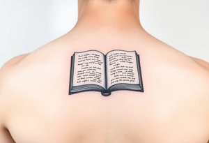 An open book tattoo idea