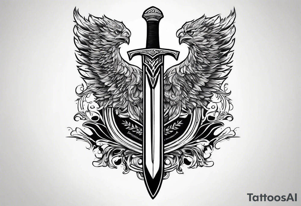 Valhalla sword tattoo idea