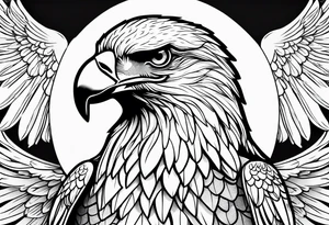 Eagle outline tattoo idea