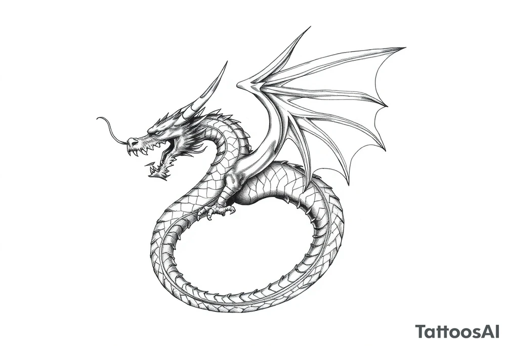 Celtic dragon tattoo idea