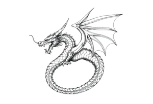 Celtic dragon tattoo idea