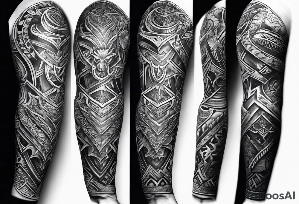 Armor sleeve tattoo idea