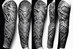 Armor sleeve tattoo idea