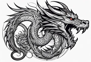 Dragon double tattoo idea