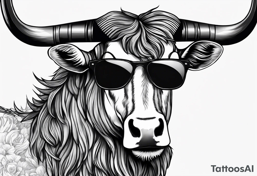 capricorn with sunglasses and shotgun tattoo idea