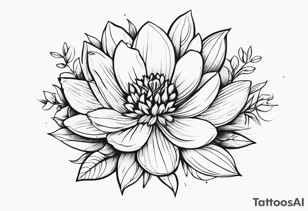 significativo, fiori legati tra loro, rinascita tattoo idea