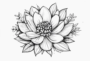 significativo, fiori legati tra loro, rinascita tattoo idea