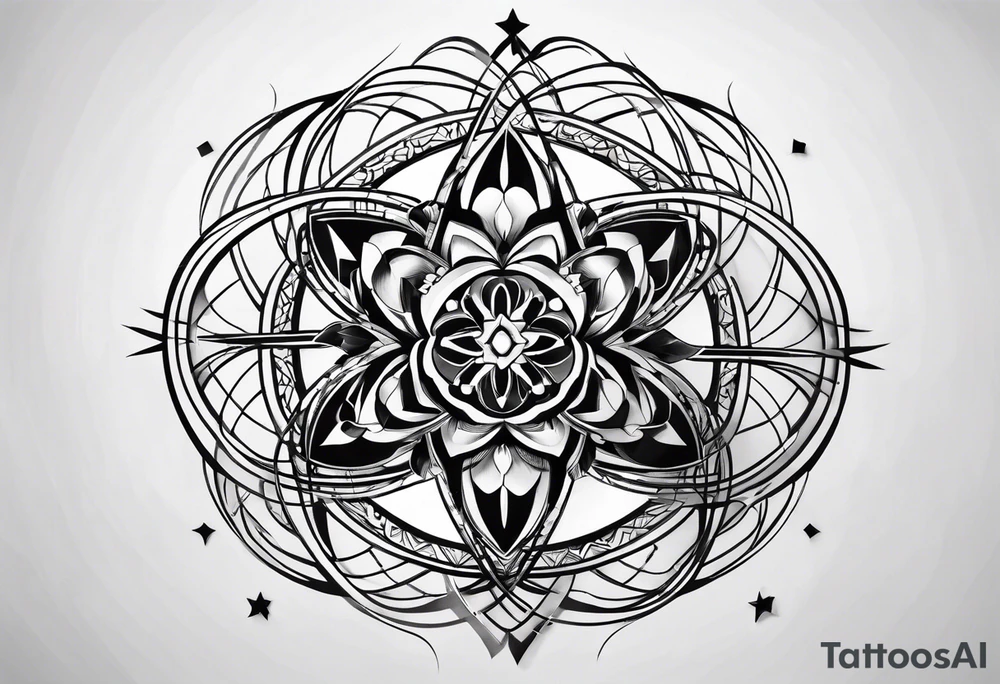 black atom tattoo idea