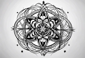 black atom tattoo idea