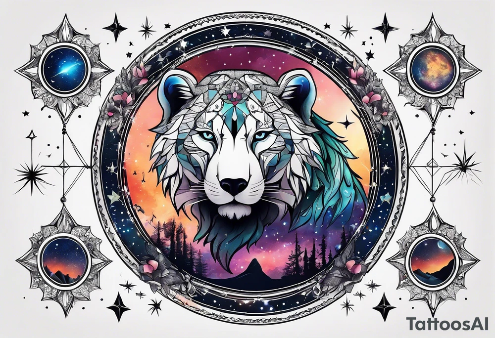 Constellation, animal tattoo idea