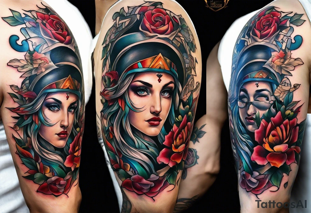 Manly religious tattoo tattoo idea