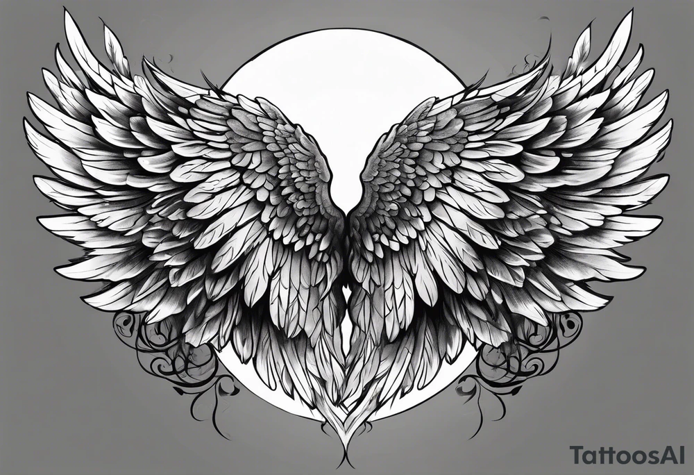 Angel wings tattoo idea