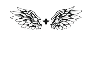 Angel wings memorial tattoo idea