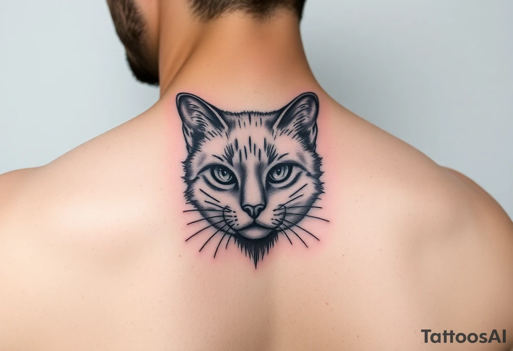 black cat tattoo idea