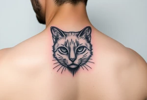 black cat tattoo idea