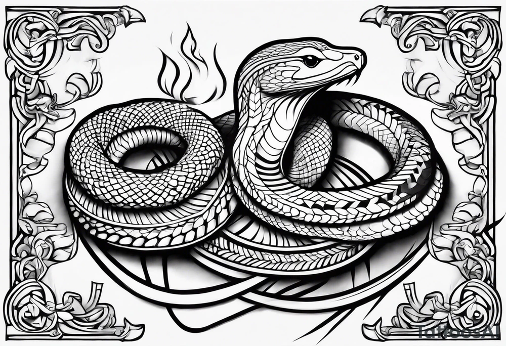 Snakes and doves simple arm tattoo tattoo idea