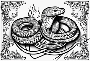 Snakes and doves simple arm tattoo tattoo idea