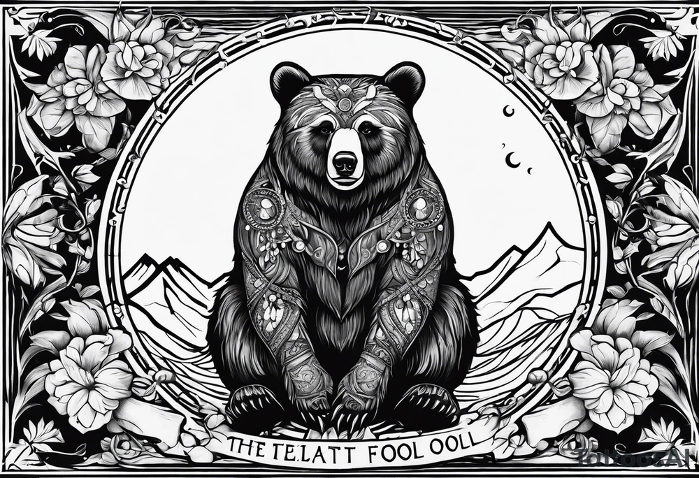 The fool tarot as a bear tattoo idea