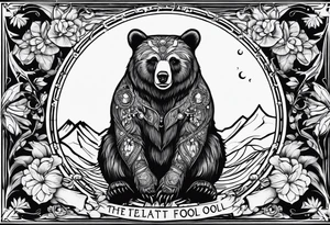 The fool tarot as a bear tattoo idea