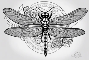 medusa dragonfly book tattoo idea