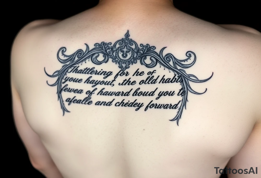 I want something that Covers up script writing on my ribs that explains letting go of the past and old habits and healing and moving forward tattoo idea