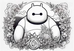 baymax and groot tattoo idea