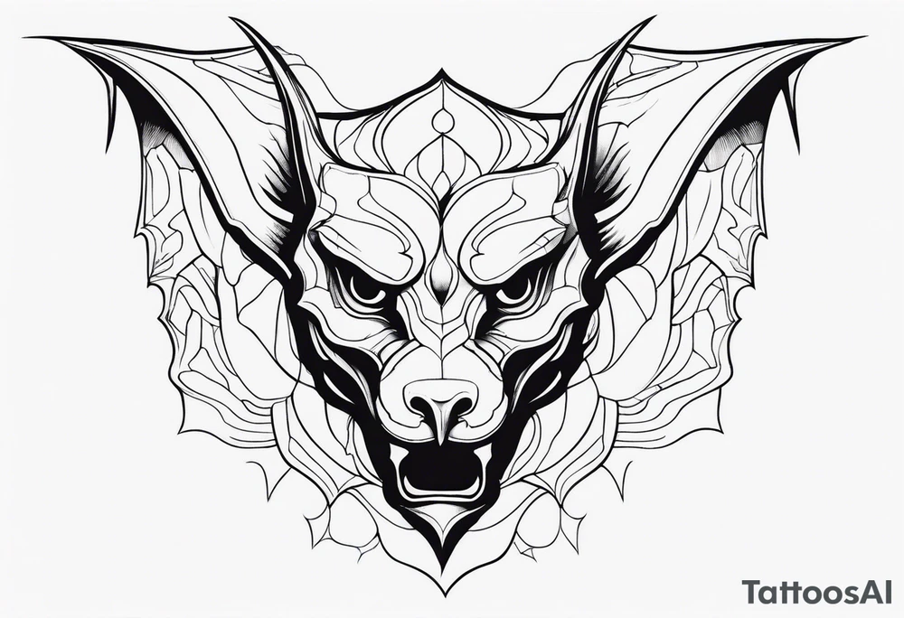 Mysterious Gargoyle tattoo idea