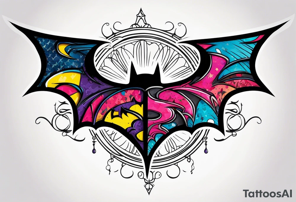 Badass Batman emblem tattoo idea