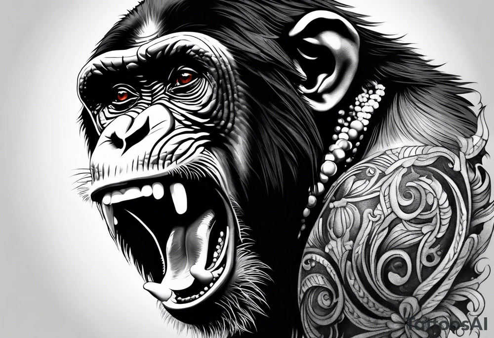 Screaming chimpanzees tattoo idea