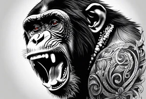 Screaming chimpanzees tattoo idea