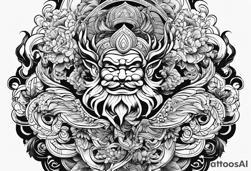 Chinese wall, realistic, art
,outlines tattoo idea