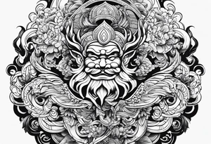 Chinese wall, realistic, art
,outlines tattoo idea