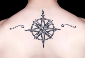 Compass rose tattoo idea