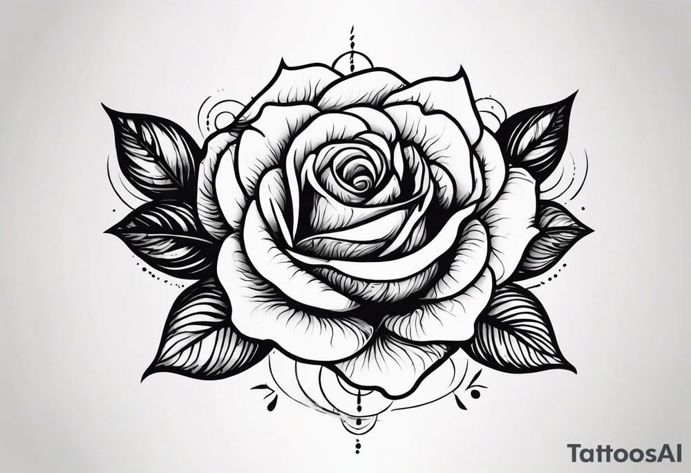Create a hand tattoo design of a rose with the year 1990 on it. tattoo idea