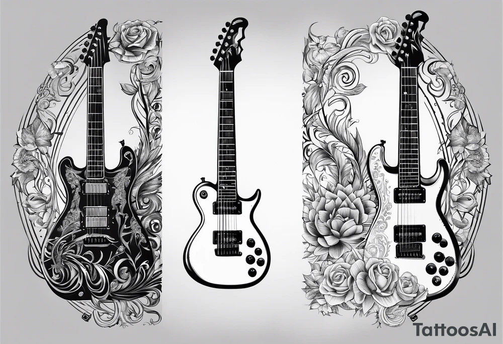 electric guitar tattoo idea