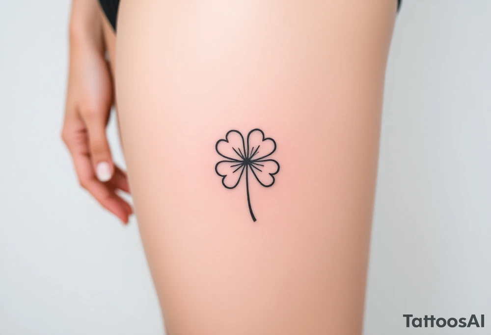 four leaf clover tattoo idea